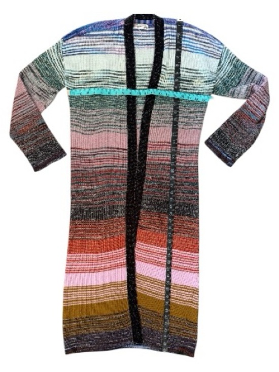 Anthropologie Knit Midi Length Cardigan Festival Bohemian Cottage Size Medium - Picture 5 of 9